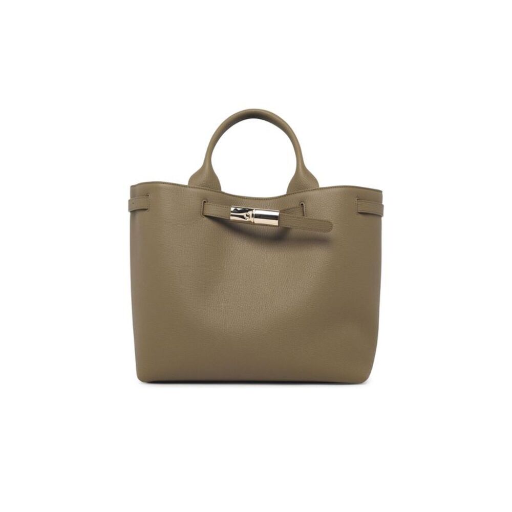 Longchamp 'L Le Smart' Leather 'Olive' Shopping Bag Women
